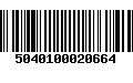 Código de Barras 5040100020664