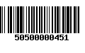 Código de Barras 50500000451