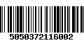 Código de Barras 5050372116002