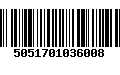 Código de Barras 5051701036008