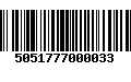 Código de Barras 5051777000033