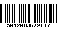 Código de Barras 5052003672017