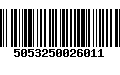 Código de Barras 5053250026011