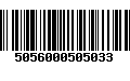 Código de Barras 5056000505033