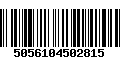 Código de Barras 5056104502815