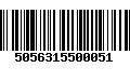 Código de Barras 5056315500051