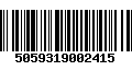 Código de Barras 5059319002415