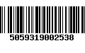 Código de Barras 5059319002538