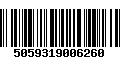 Código de Barras 5059319006260