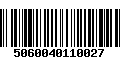 Código de Barras 5060040110027