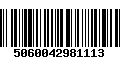 Código de Barras 5060042981113