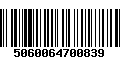 Código de Barras 5060064700839