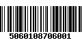 Código de Barras 5060108706001