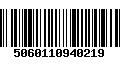 Código de Barras 5060110940219