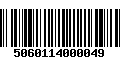 Código de Barras 5060114000049