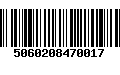 Código de Barras 5060208470017