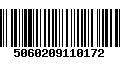 Código de Barras 5060209110172