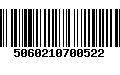 Código de Barras 5060210700522