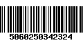 Código de Barras 5060250342324