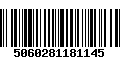 Código de Barras 5060281181145