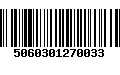 Código de Barras 5060301270033