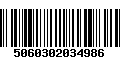 Código de Barras 5060302034986