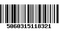 Código de Barras 5060315118321