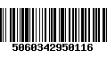 Código de Barras 5060342950116