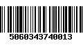 Código de Barras 5060343740013