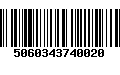 Código de Barras 5060343740020