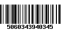 Código de Barras 5060343940345