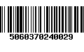 Código de Barras 5060370240029