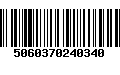 Código de Barras 5060370240340