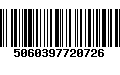 Código de Barras 5060397720726
