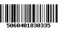 Código de Barras 5060401830335