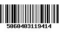 Código de Barras 5060403119414