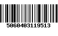 Código de Barras 5060403119513