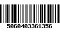 Código de Barras 5060403361356