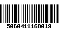 Código de Barras 5060411160019