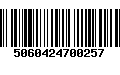 Código de Barras 5060424700257