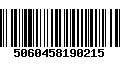 Código de Barras 5060458190215