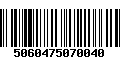 Código de Barras 5060475070040