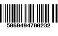 Código de Barras 5060494700232