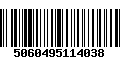 Código de Barras 5060495114038