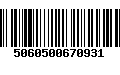 Código de Barras 5060500670931