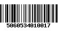 Código de Barras 5060534010017