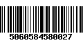 Código de Barras 5060584580027