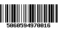 Código de Barras 5060594970016