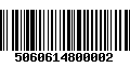 Código de Barras 5060614800002