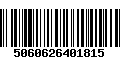 Código de Barras 5060626401815